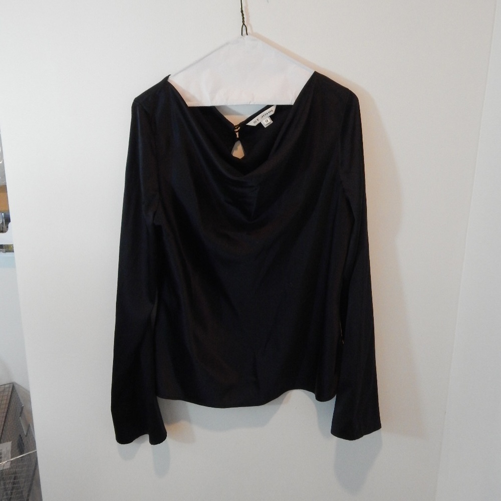 St. John Black Blouse